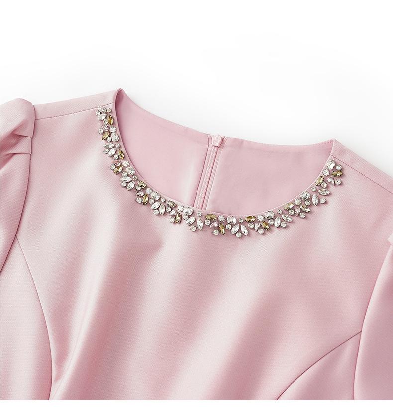 Elegant A-Line Evening Dress with Nail Beading and High-End Luster for Women