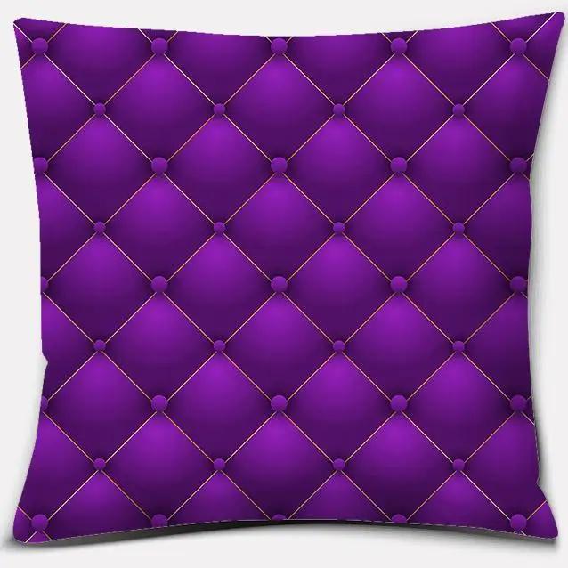 Purple Pattern Pillow Home Office Decoration  Bedroom Sofa Car Cushion Cover