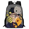 NARUTO Anime Children Rucksack Spacious Multi Compartment Wear Resistant School Daily Backpack for Boys Girls 6-10 Years Old