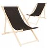 Set of Wooden Beach Sun Loungers Black Beech Sun Loungers From the Manufacturer 2 Pcs.