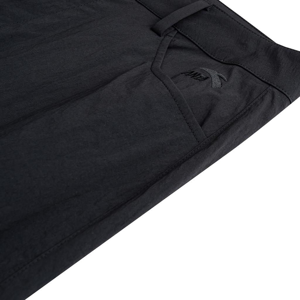 Anta Lifestyle Series Womens Woven Long Pants Summer Casual Pants Women bottoms Basic-Black 962628509-3