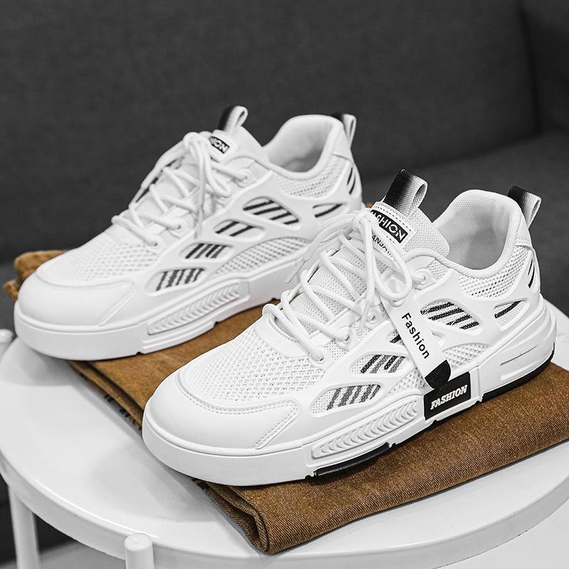 Fashion PARZIVAL Vulcanized Sneakers For Men Trend Casual Mesh Shoe Tenis Trainer Korean Flat Walking Shoes Zapatos Informales De Hombre