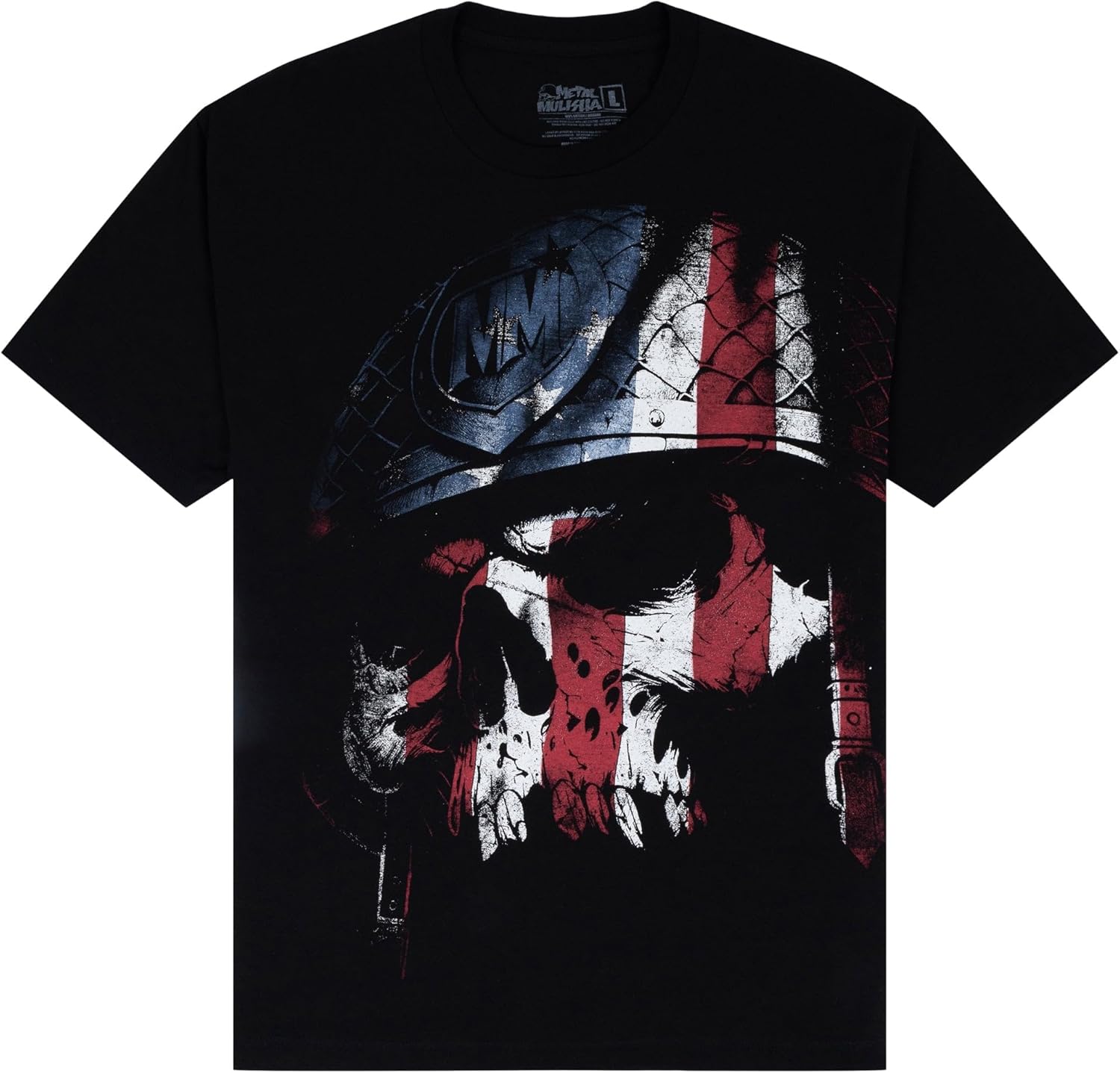 Metal Mulisha War Zone Tee Red White Blue XL