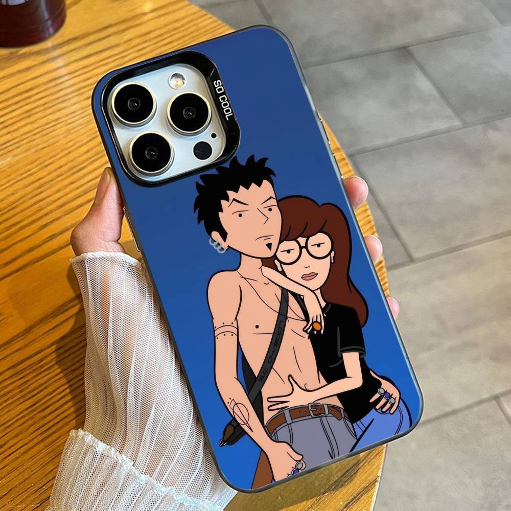 D-Diarrhea Cartoon D-DariaS Phone Case For iPhone 16 17 15 14 12 13 Pro Max Black Candy Matte Shockproof Cover