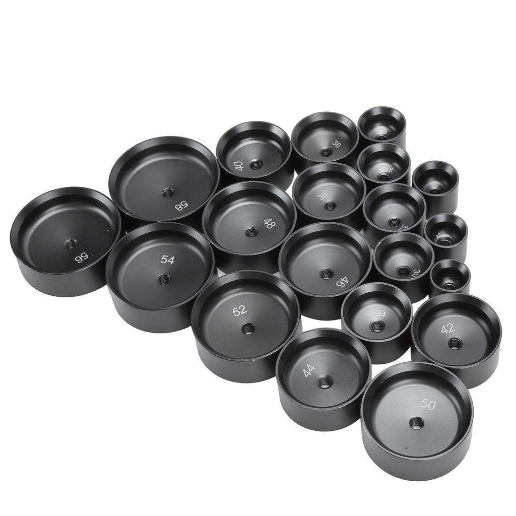 20pcs Watch Capping Machine Dies Watch Back Case Cover Pressing Machine Accessory Set Gray