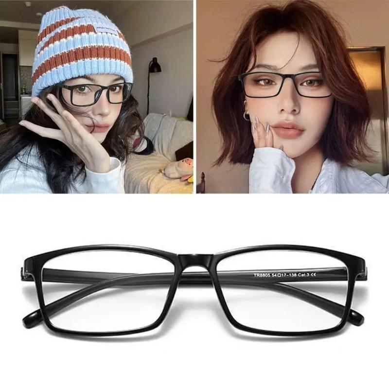 Tr90 Square Eyeglass Frame Ultra Light Portable Glasses Frame Eyewear Protection Empty Frame Without Pieces