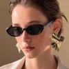 Retro Oval Sunglasses for Women Men 90s Vintage Small Oval Shades Fashion Trendy UV Protection