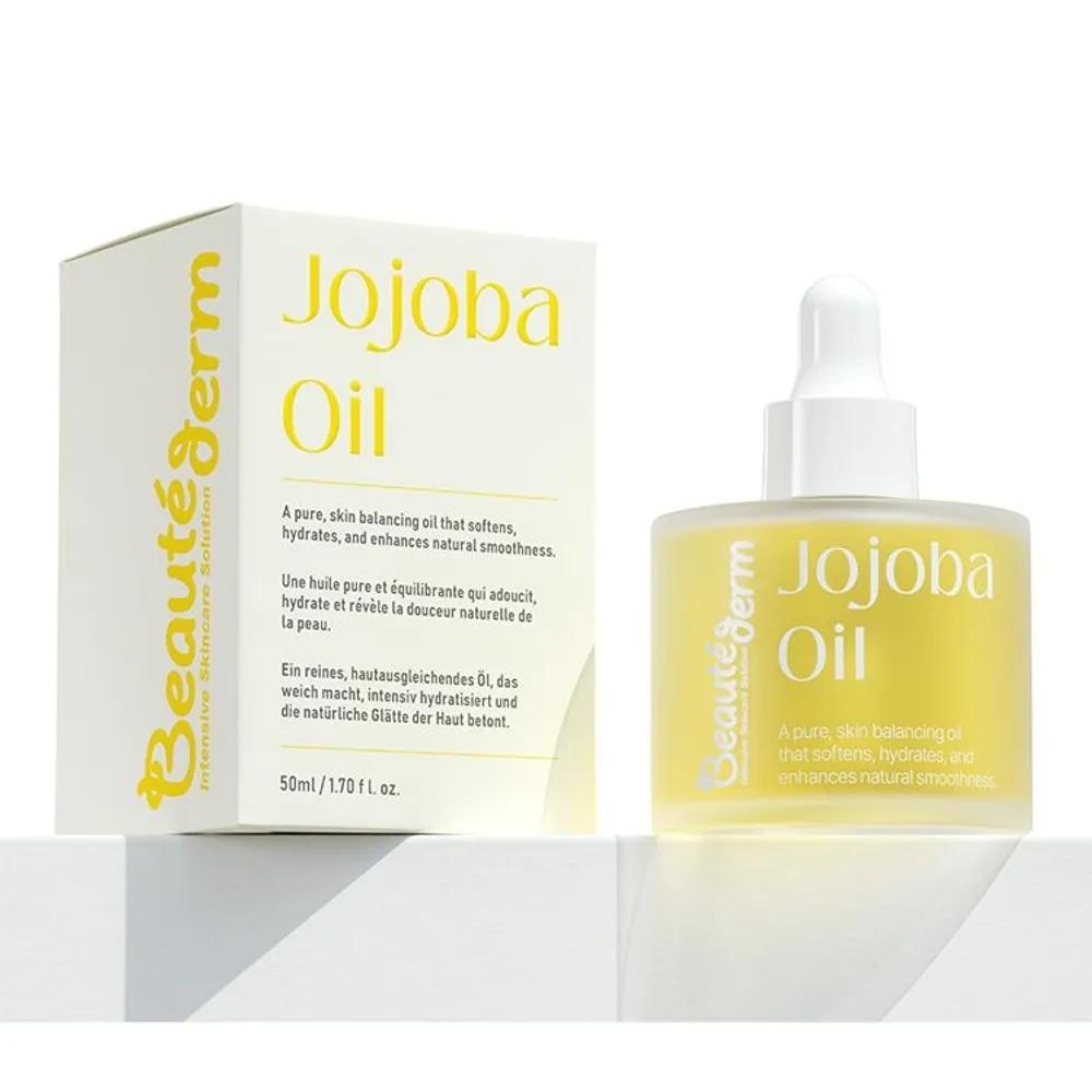 BEAUTEDERM Jojoba Oil 50ml USDA Organic Shine Moisturizing Face Oil