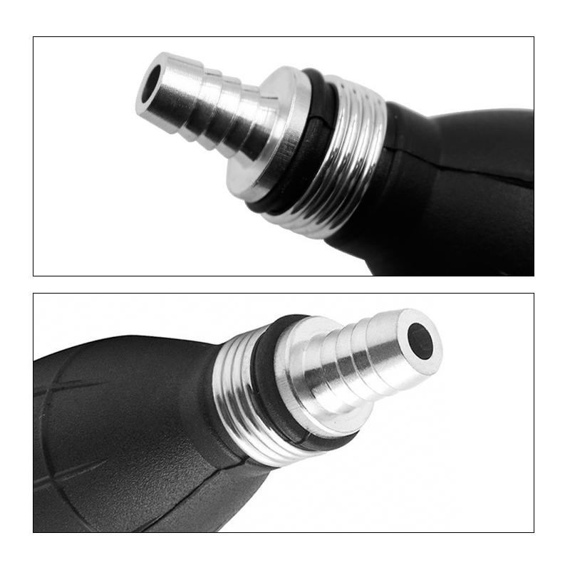 Car Accessories - 8/12mm Hand Fuel Pump Line Rubber Aluminum Hand Primer Bulb Diesel Oil Transfer Petrol for Car Boat Marine Outboard