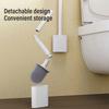 1 Pack Silicone Flexible Toilet Brush Flexible Silicone Toilet Brush Set, Wall Mounted Bathroom Cleaning System with Plastic Holder