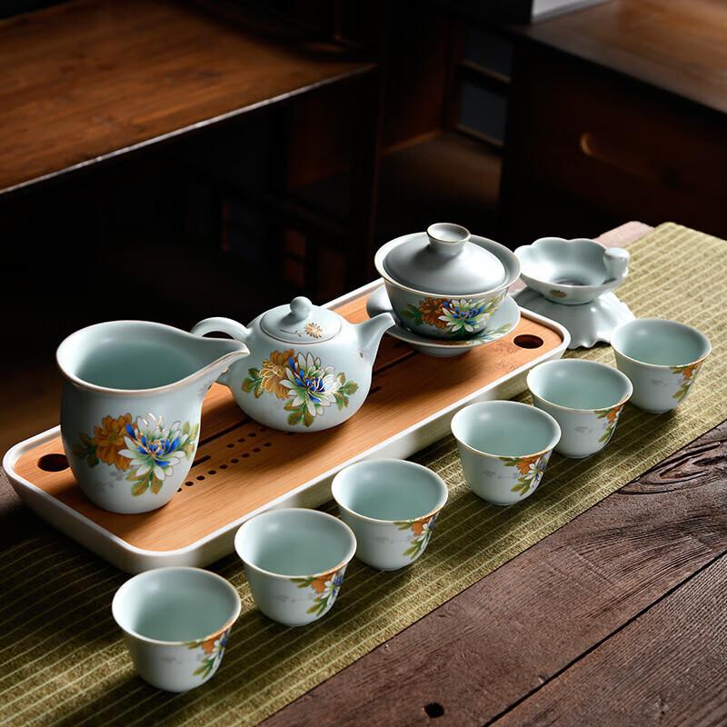 Chaxun Ru Kiln Ceramic Kung Fu Tea Set