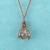 Natural Crystal Holder Necklace Colorful Stone Mesh Pocket Pendant Choker Adjustable Chain Neckchains for Women Girl