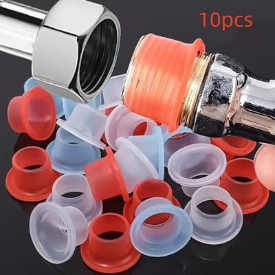 10pcs Silicone Faucet Gaskets - Leak-Proof Sealing Washers for Pipes & Drains, Easy Install, Durable & Corrosion-Resistant