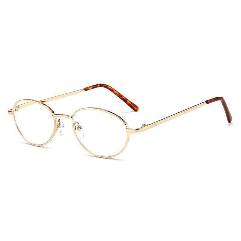 

Vintage Oval Metal Reading Glasses Men Women Small Light Weight Presbyopic Glasses Male Fashion Daily Anti-blue Light Glasses +150 золотой