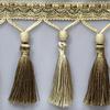 100cm Bordino con Nappe Bicolore Merletto da Cucito Bordure Pendente Frange Tende Cuscino Divano Tavolo Rivestimenti Decorazioni Accessori
