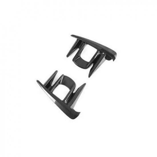 2PCS Carbon Fiber Front Fog Lamp Light Cover Trim For Toyota Sienna 2015-2020