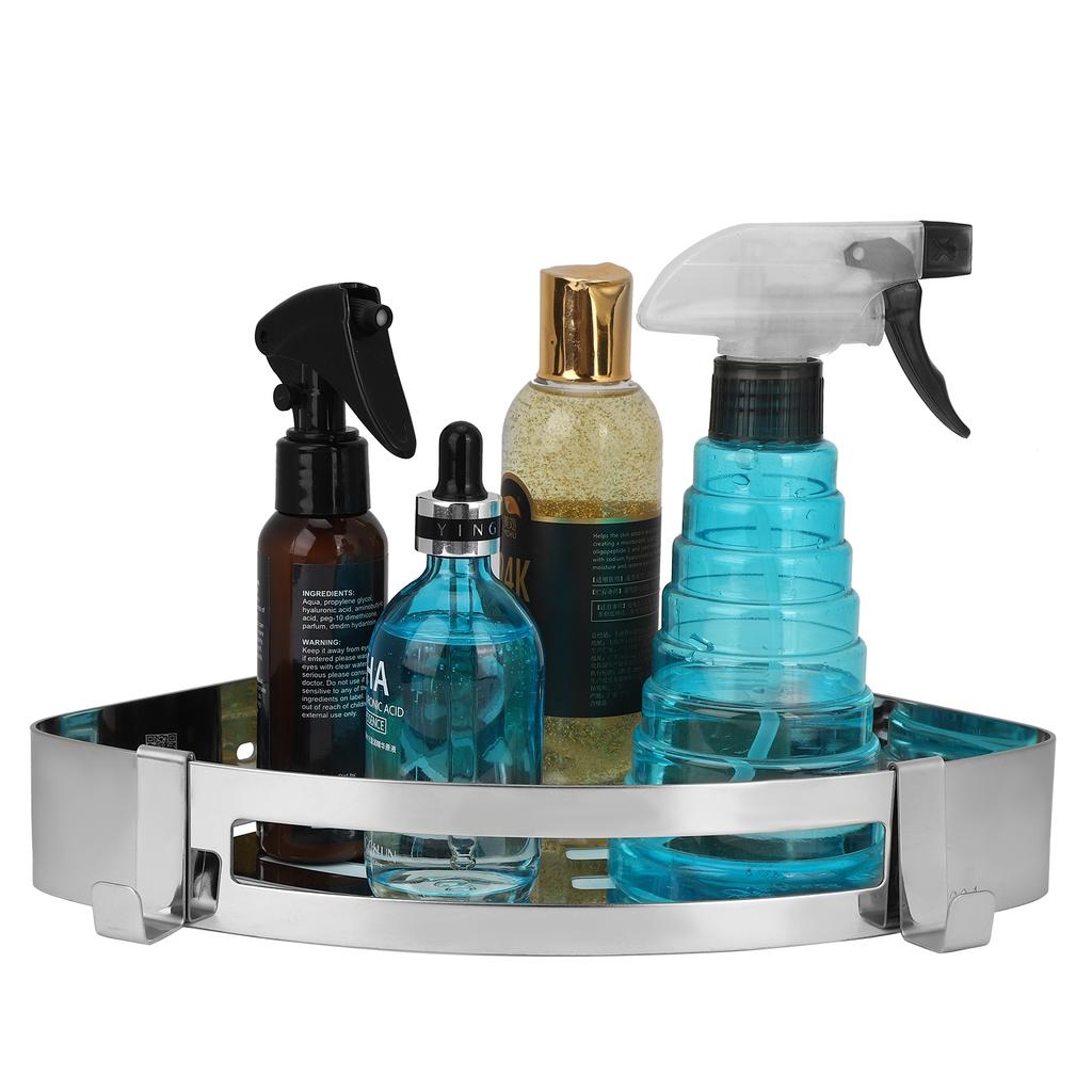 304 Stainless Steel Hollow Triangular Corner Shelf Shampoo Storage Rack Bathroom Accessory