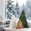 3 Pcs Christmas Tree Wooden Signs Table Decor Rustic Freestanding Xmas Tree Wood Block Sign for Winter Holiday Mantel Shelf Tabletop Tiered Tray Decor