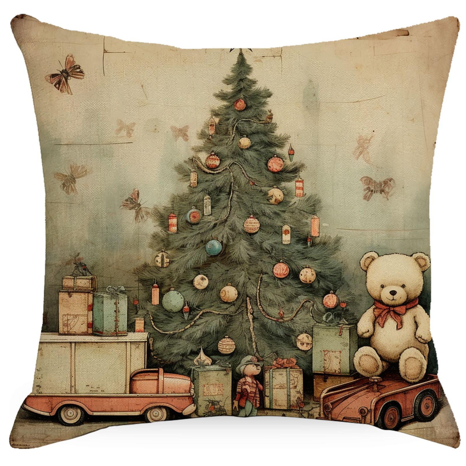 

Рождественская наволочка Подушка для сиденья в офисе Домашняя прикроватная наволочка