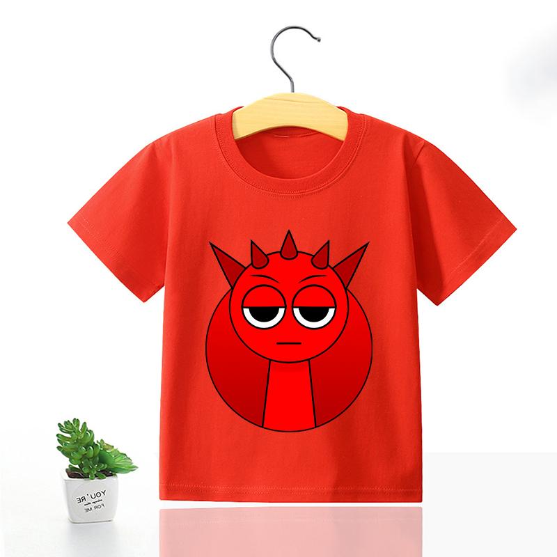 Sprunkis T-Shirt Kids Camisetas Toddler Girls Short Sleeve Tops Boys Cartoon Soft Comfortable Clothes Child Tees Birthday Gift