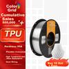 3D Printing Consumables Flexible TPU 1.75mm Compatible with Tuozhu, Chuangxiang Sanwei, Duoku, Jiguang Erwo DIY Printer Filament Transparent Color 1kg