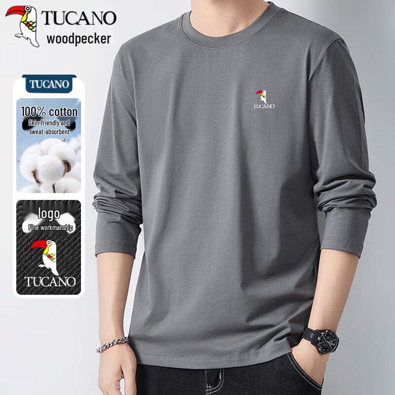 TUCANO Men's Classic Pure Cotton Long Sleeve T-shirt