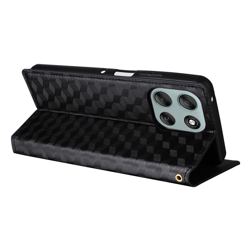 For Motorola Moto G56 5G Case Wallet Rhombus Imprinted Leather Phone Cover