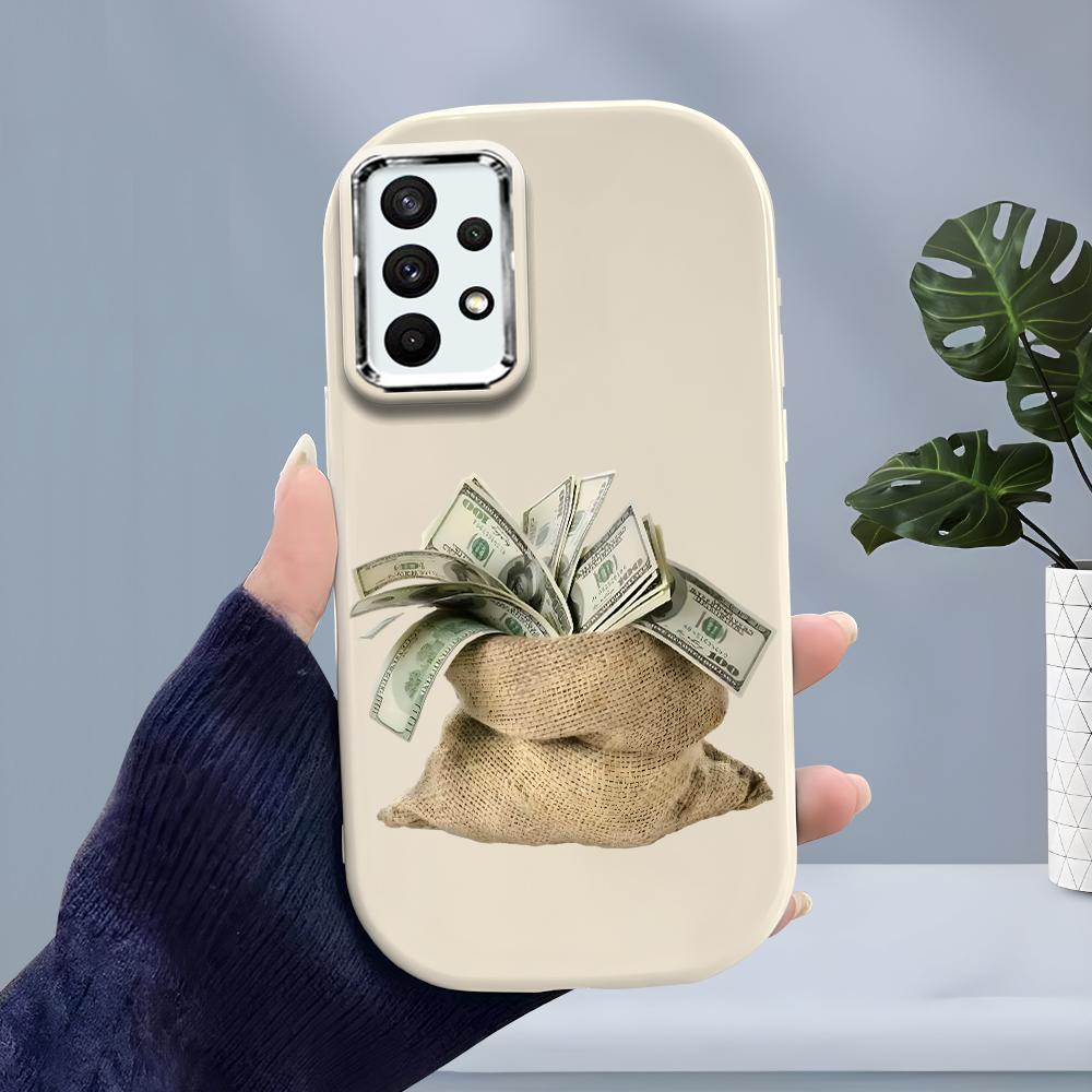 

Мешок денег жидкий силиконовый чехол для телефона Samsung Galaxy S24 S23 S20 FE Plus Ultra Note 20 10 A51 A52 A54 A73 противоударный мягкий чехол Samsung A12 белый