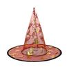 5Pcs Witch Hat 33cm High Pointed Wizard Hat Halloween Witch Cosplay Costume Accessories for Women Men Kid Cosplay