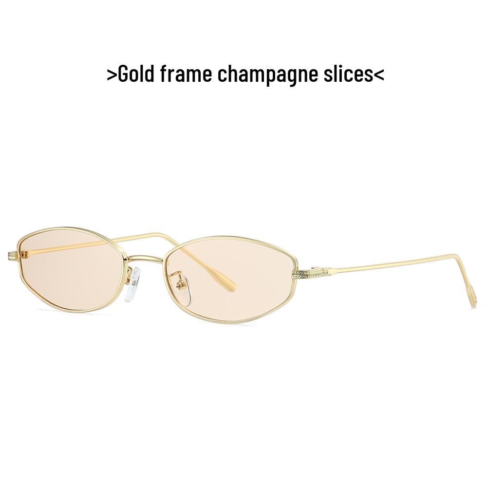 

European-American Retro Metal Flat Lens Sunglasses 9627