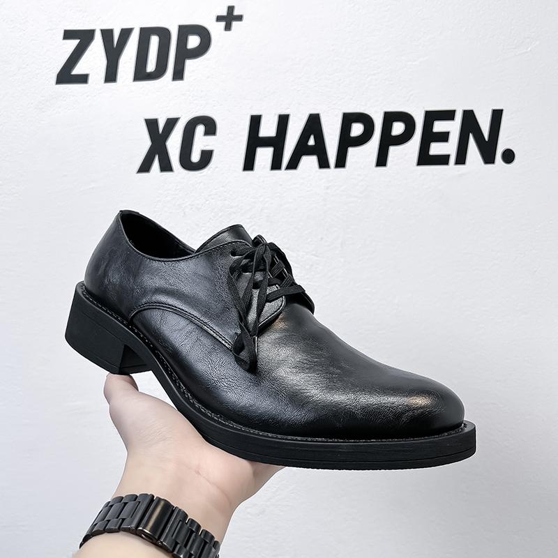 

Black men s derby leather shoes high-quality style Office Business Fashion outdoor street 38-46 Dress up daily shoes New 46