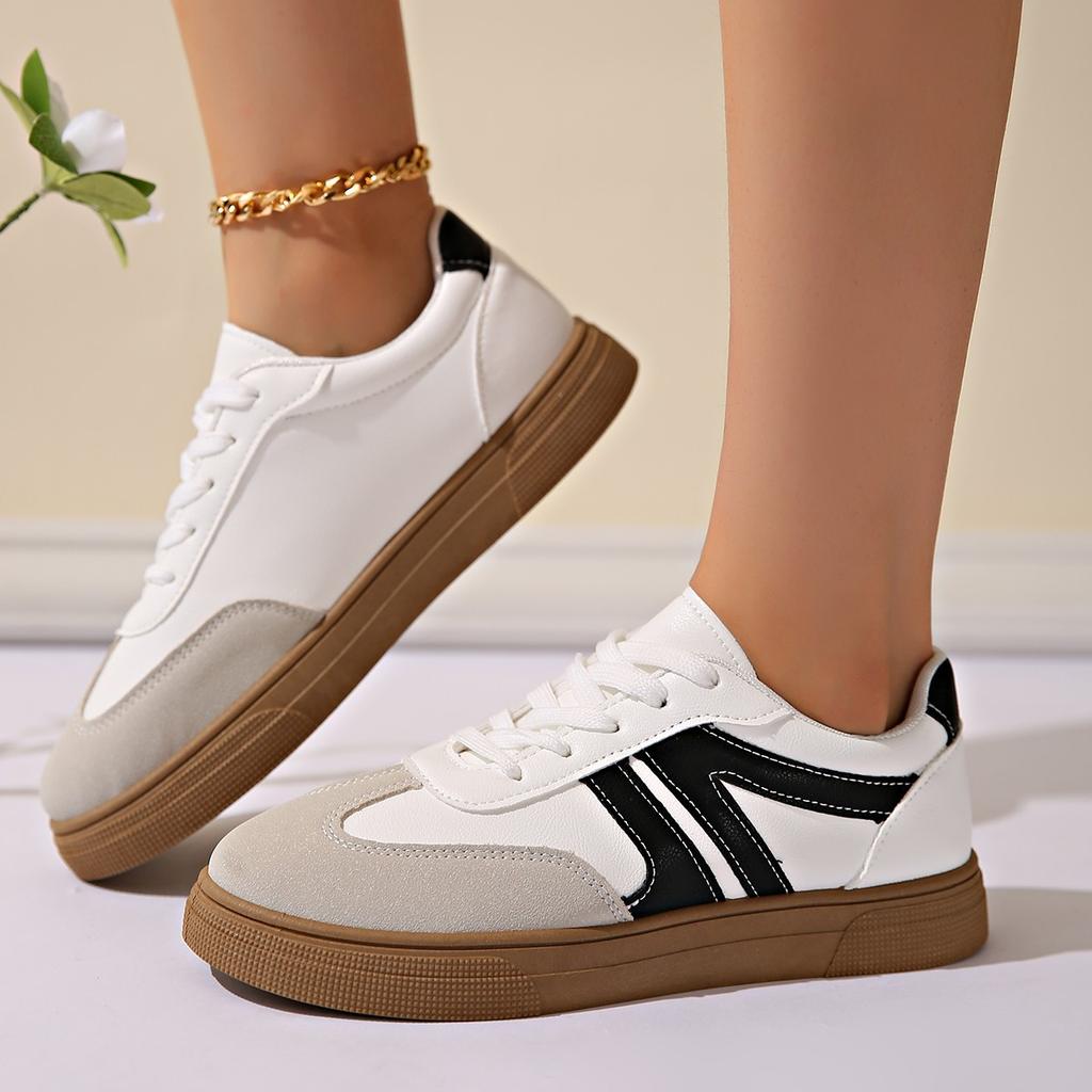 Women New Designer Lace Up Baotou Outdoor Shoes Women Casual Fashion Comfort All-match Casual Running Shoes Zapatos De Mujer