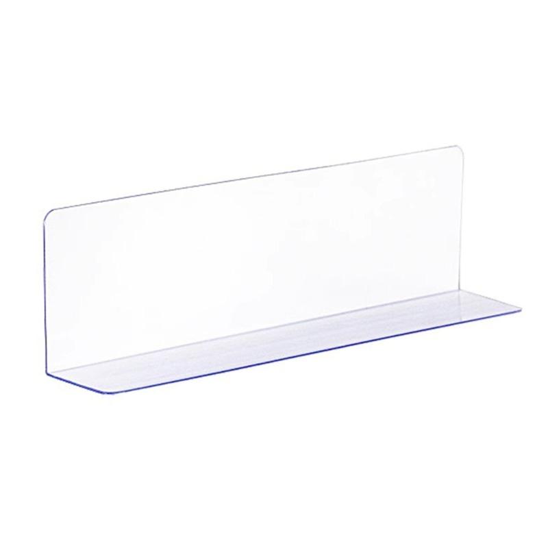 Set Of 10 Strong PVC Shelf Guards with Strong Adhesive Practical Transparent Shelf Barrier for Home Office Or Retail