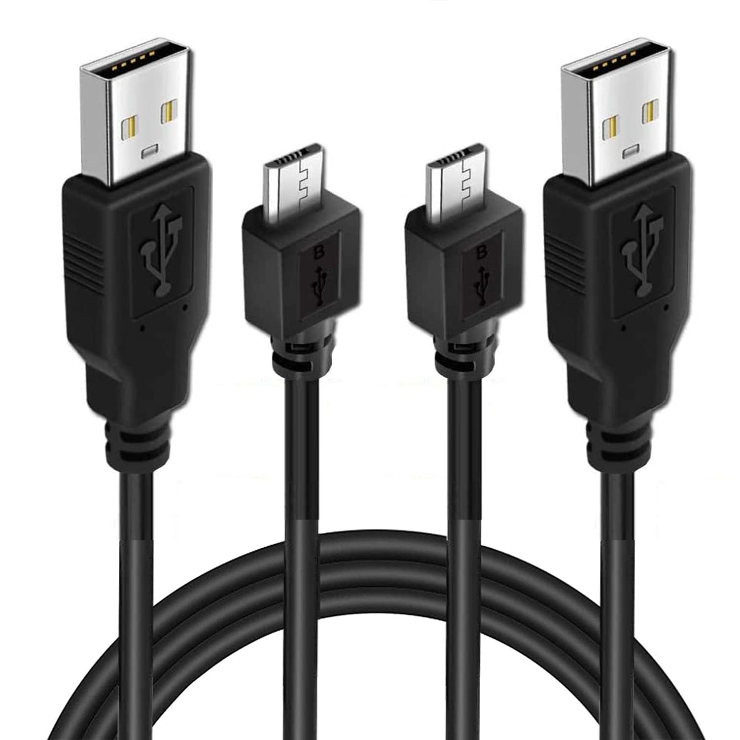 

Кабель для зарядки контроллера PS4 с разъемом Micro USB, совместимый с кабелем для быстрой зарядки PS4 Pro с разъемом Micro USB [комплект 2], тонкий и т. д.