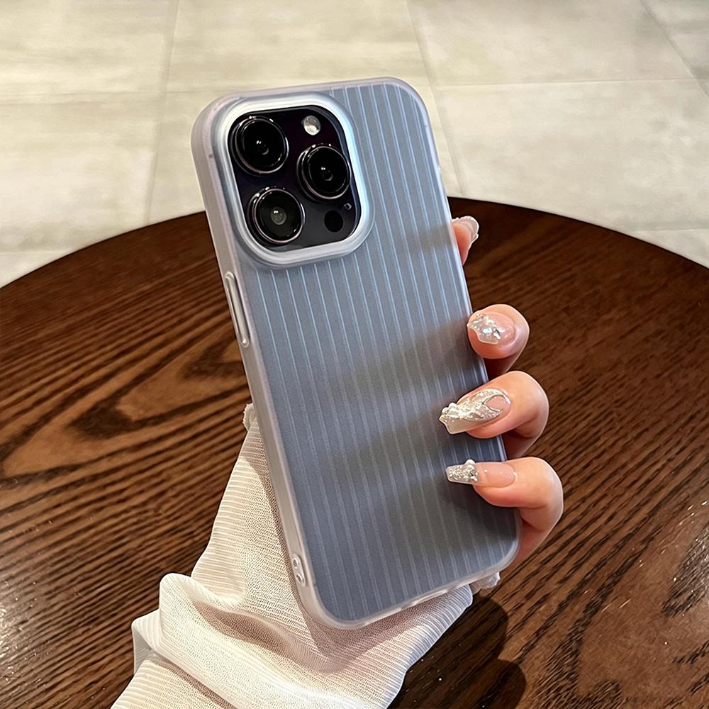 

Matte Corrugated Texture Soft Phone Case for iPhone 17 Air 16 Plus 15 14 13 12 11 Pro Max, Translucent Frosted Shockproof Protective Cover iPhone 17 белый