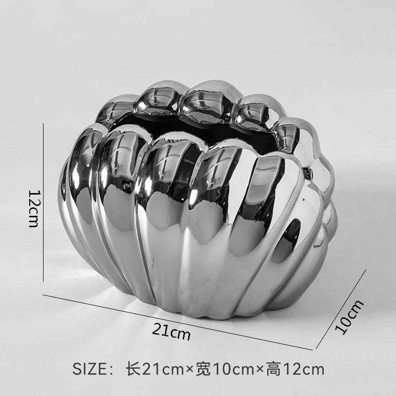 

Керамическая коробка для салфеток в кремовом стиле, креативная коробка для салфеток в форме ракушки, настольный чехол для салфеток, съемная бытовая коробка для салфеток