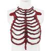 Scheletro di Plastica Realistico Costume Accessori Per Feste di Halloween e Spettacoli Teatrali Con Design Dettagliato