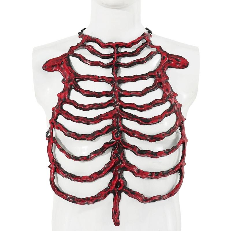 Scheletro di Plastica Realistico Costume Accessori Per Feste di Halloween e Spettacoli Teatrali Con Design Dettagliato
