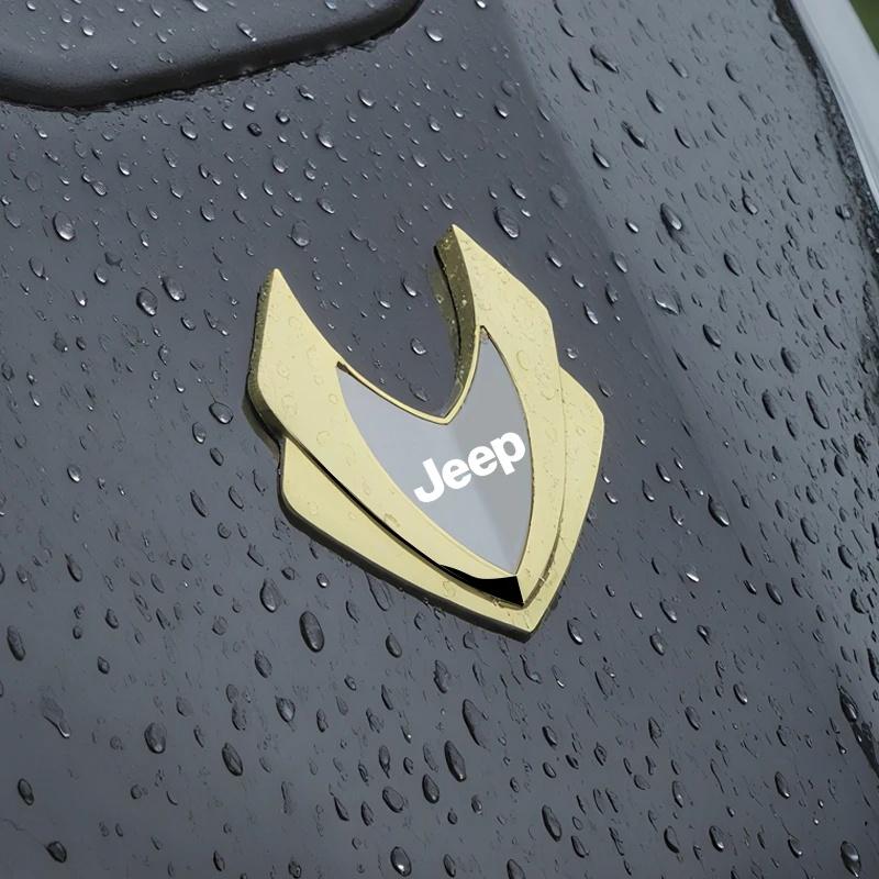 3D Metal Car Emblem Sticker for Jeep Renegade Wrangler JK JL Grand Cherokee 3D Logo Badge Decal Auto Trunk Fender Accessories AJZ1