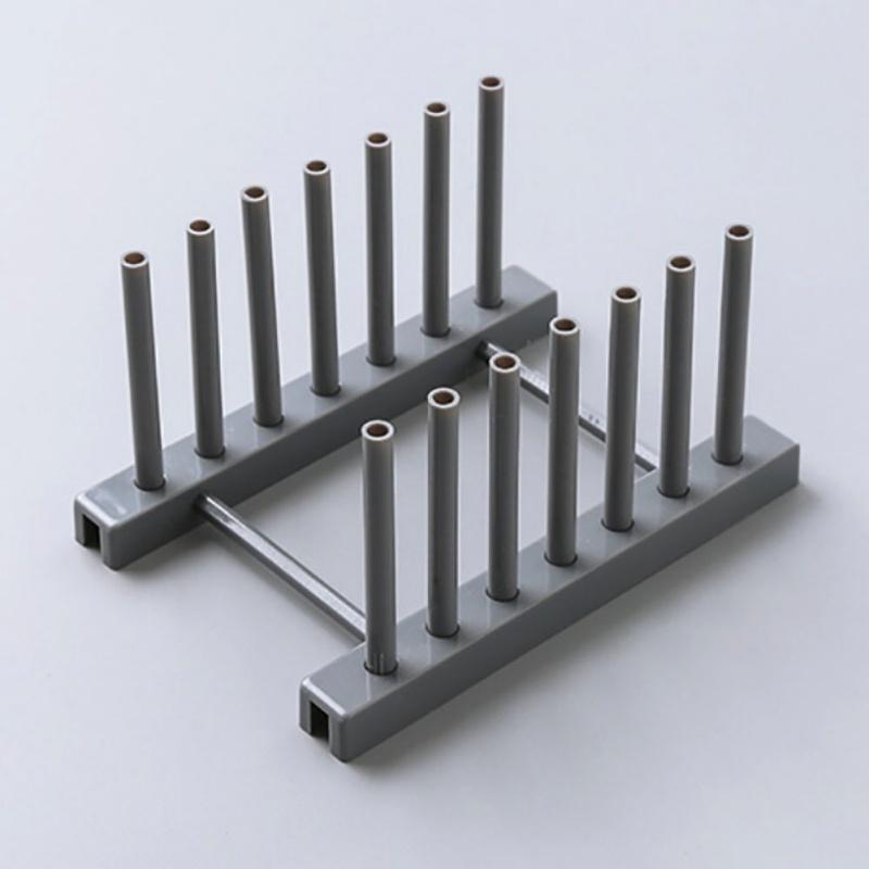 

Book Cups Display Stand Drainer Plastic Dish Drainer for Kitchen Pot Lid Holder Kitchen Dishes Drying Rack Dinnerware Storage серый
