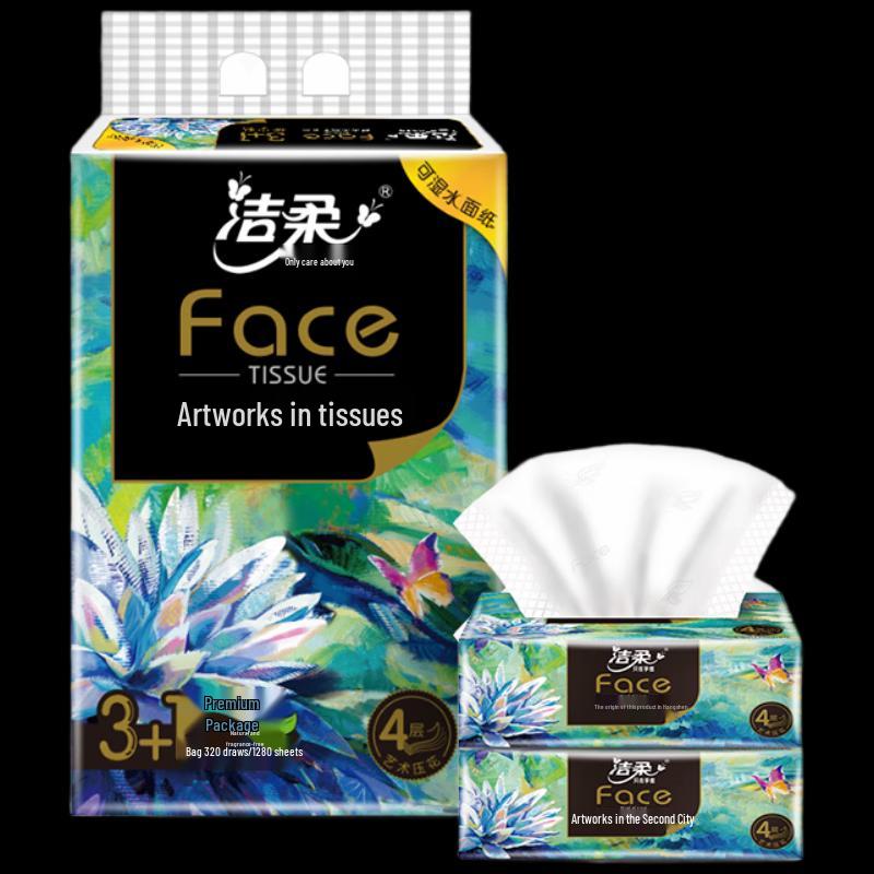 Jie Rou Art Oil Painting Soft Facial Tissues