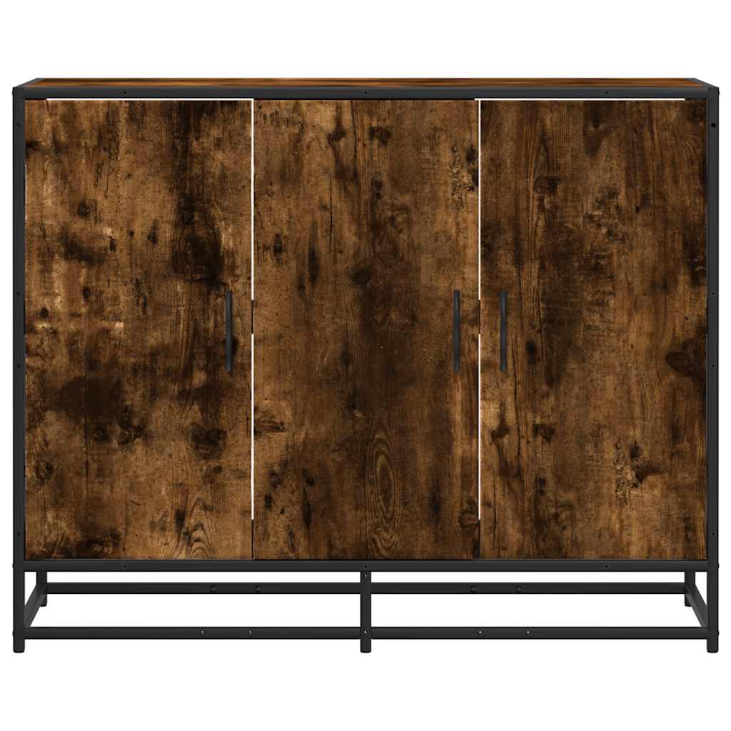 Vidaxl Komoda, Przydymiony Dąb, 94X35X76 Cm, Materiał Drewnopochodny