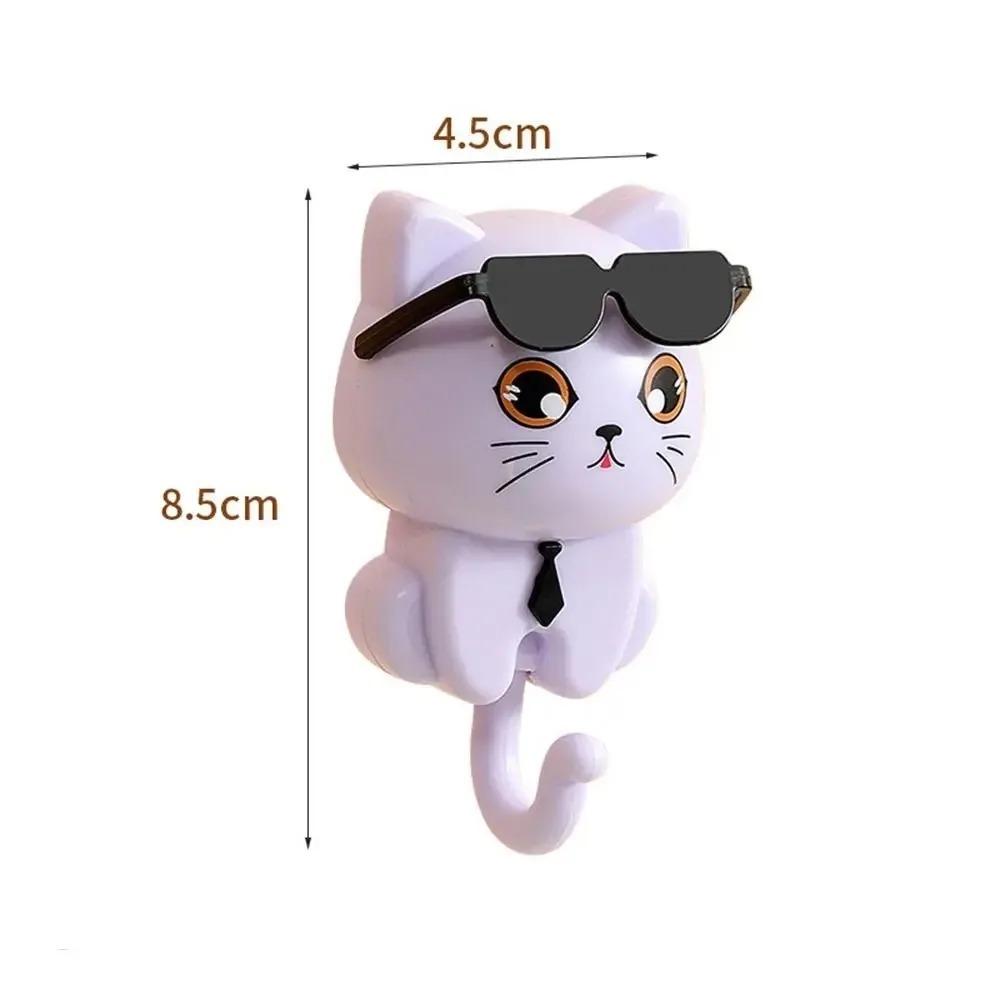Suction Cup Hook Cute Adhesive Hook Bathroom Door Hanging Rack Kitchen Double Headed Strong Load-bearing Adhesive Hook Key Hooks