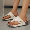 Fashion New Summer Sandals Women Big Size Platform Wedges Sandals Slippers Non-Slip Open Toe Flip Flops Ladies Comfortable Beach Shoes