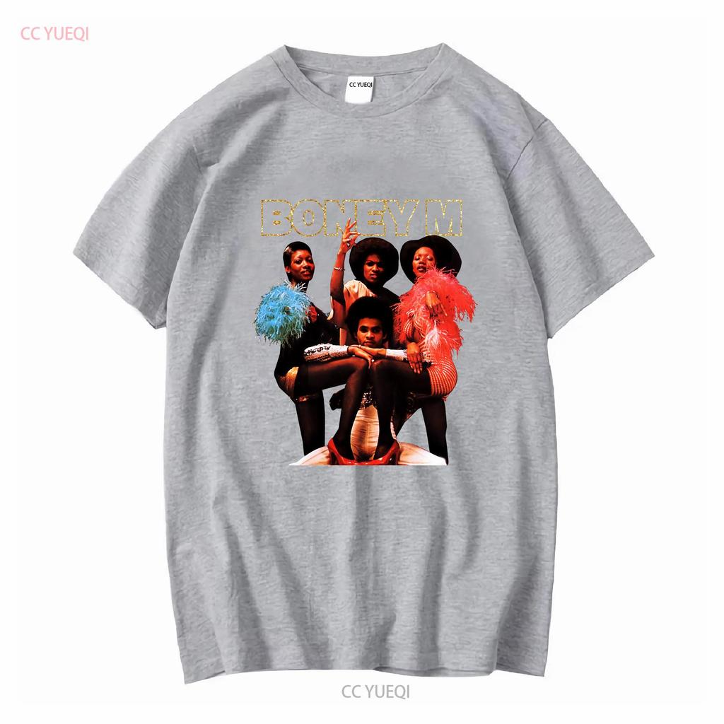 Boney M Daddy Cool Nero Taglia dalla S alla 5XL Maglietta QQ1091 vintage Lavata grafica moda Comoda Elegante streetwear uomo