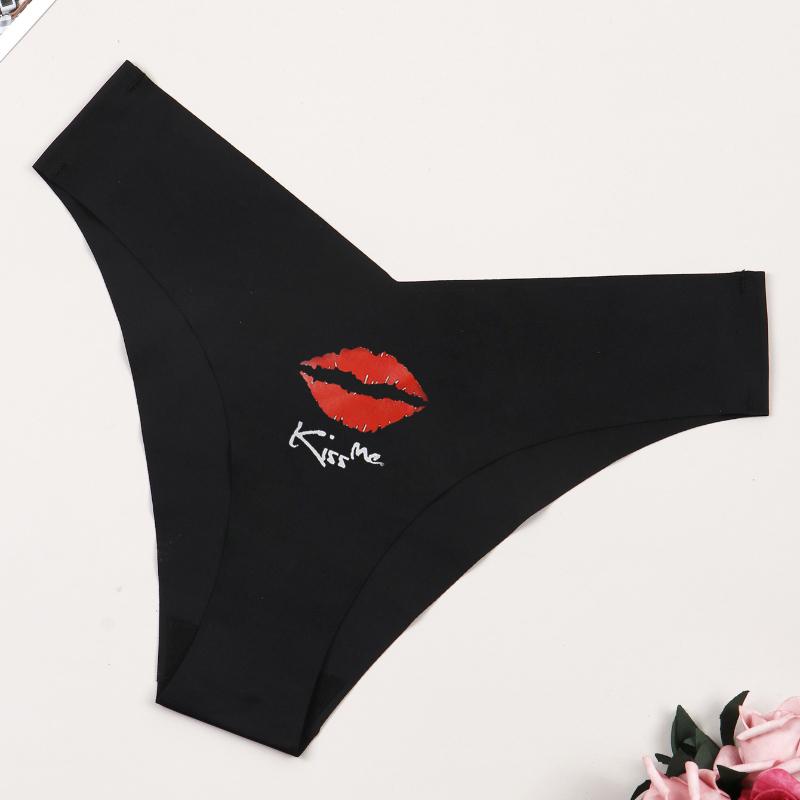 

Varsbaby Женские сексуальные удобные трусики Kiss Me с принтом XL чёрный