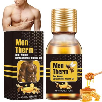 Bee Gynecomastia Heating Oil, New Men Bee Oil, Eliminerar överflödig bröstvävnad, stärker bröstmusklerna 15ml