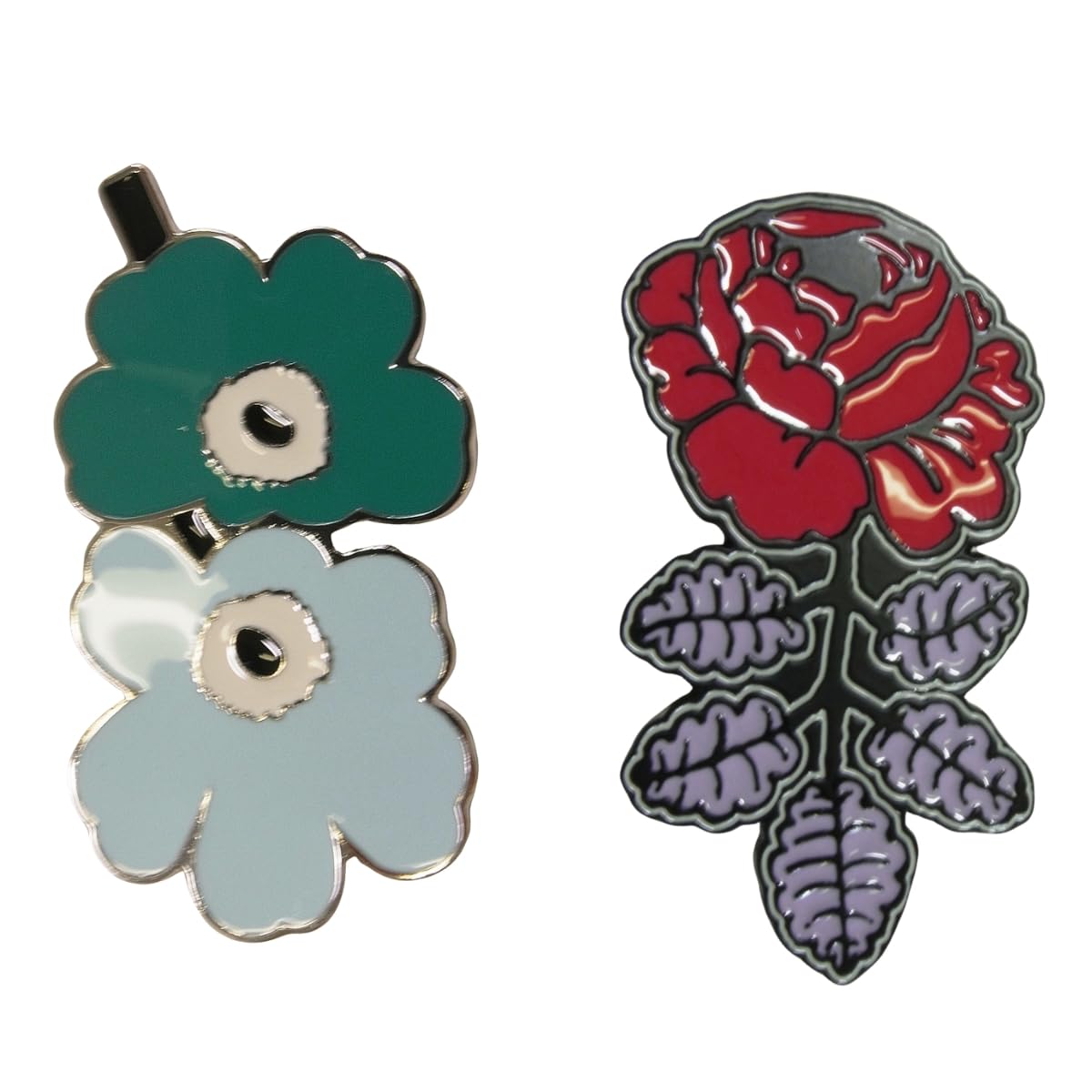 

Marimekko Pumpuli Set III Pins, Pins, Brooches, Unikko Vihkiruusu Wedding Roses [Parallel Import]