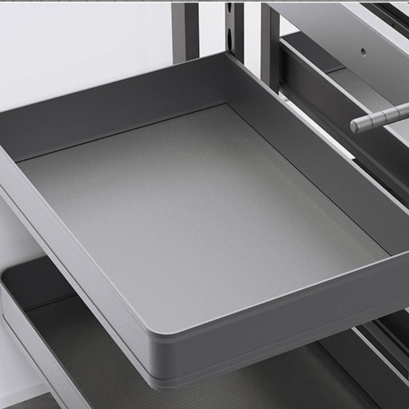 Sliding Kitchen Cabinet Storage Metal Cabinets Organizers Large Removable Spice Drawer Household Narrow Auxiliary Furniture