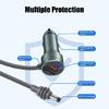 Compact Multi Port Car AC adapter Cable With Quick charging 3.0 And Real Time Potential Detection System
